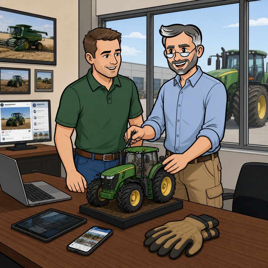 Selling agricultural equipment to a farmer